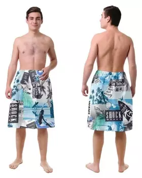 Килт для сауны муж серфинг, 65х150см, ваф.полотно 160г/м, хл100%