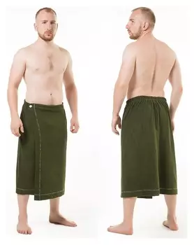 Килт(Юбка) муж. махр. арт:ктр-1. 70х150 темно-зеленый, трикотаж, 190г/м, хл80%, пэ20%