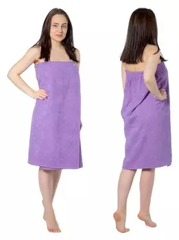 Килт(Юбка) женский махровый, 80х150+-2, цвет сиреневый