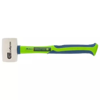 Киянка резиновая, 225 г, белая резина, фибергласовая рукоятка