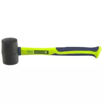 Киянка резиновая, 450 г, черная резина, фибергласовая рукоятка