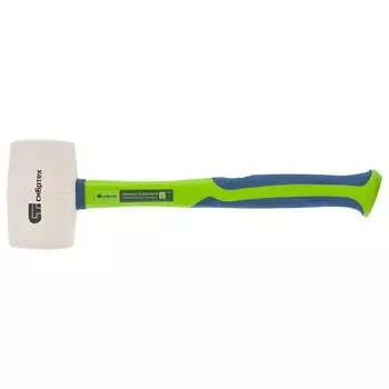 Киянка резиновая, 680 г, белая резина, фибергласовая рукоятка