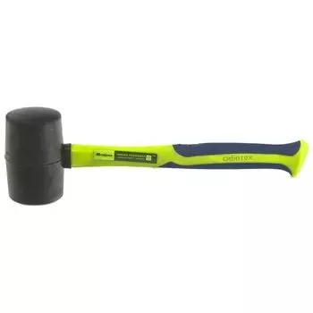 Киянка резиновая, 680 г, черная резина, фибергласовая рукоятка