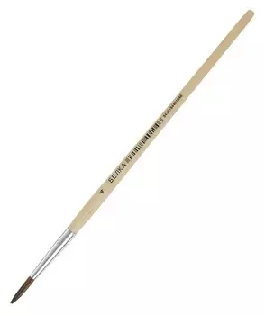 Кисть белка круглая № 4, ручка дерево