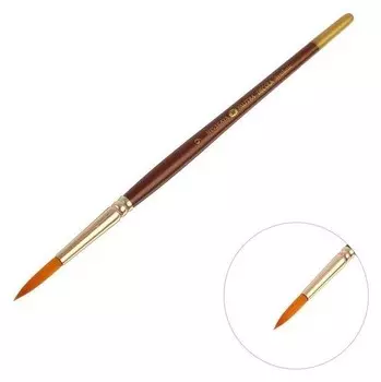 Кисть Decola № 9, синтетика, круглая, D=4.5 мм
