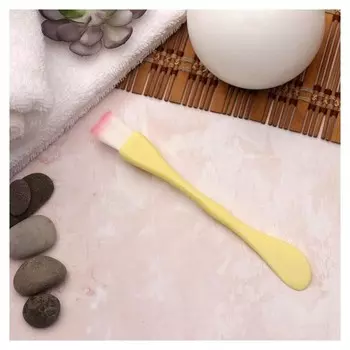 Кисть для масок, двусторонняя, с лопаткой