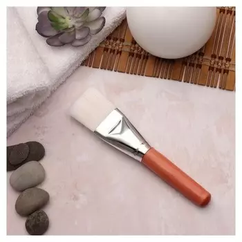 Кисть для масок, широкая, цвет розовый