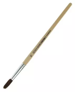 Кисть круглая, белка, № 10, ручка из дерева