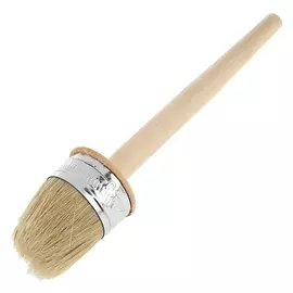 Кисть круглая Lom, натуральная щетина, деревянная ручка, 50 мм