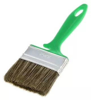 Кисть плоская "Акор", 70х12 мм, ручка пластик, смешанная щетина, для дерева