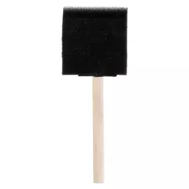 Кисть плоская, поролон, 60 мм, деревянная ручка