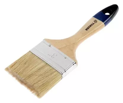 Кисть плоская Tundra, натуральная щетина, деревянная ручка, 3", 22 х 7,5 х 2 см