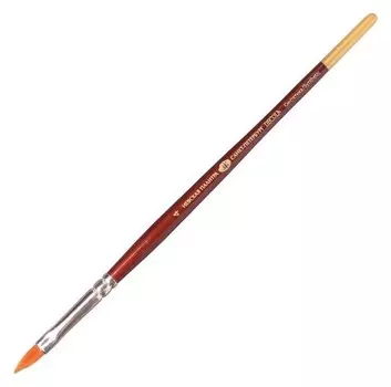 Кисть синтетика "Кошачий язык" ЗХК Decola № 4 (5 мм)