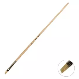 Кисть «Сонет» № 1, щетина, плоская, длинная ручка, D=5 мм, покрытая лаком