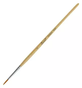 Кисть «Сонет» № 1, синтетика, круглая, короткая ручка, D=1.5 мм, покрытая лаком