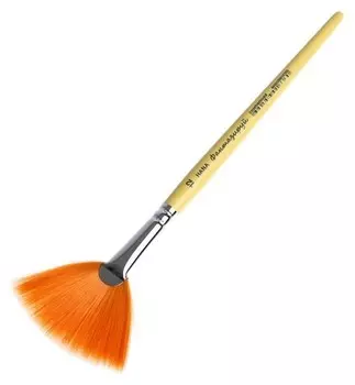 Кисть веерная синтетика, Roubloff Hana С7, №12, короткая ручка