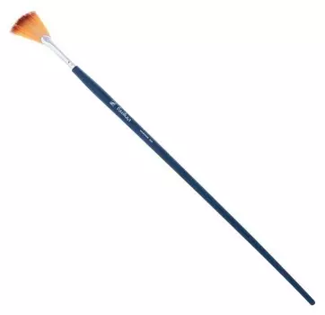Кисть веерная синтетика, серия "Байкал" № 6, L-30 мм (Удлинённая ручка)