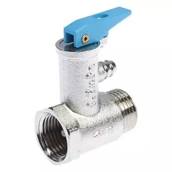Клапан предохранительный для водонагревателя "Стм", 1/2", 6 бар, со сбросным крючком