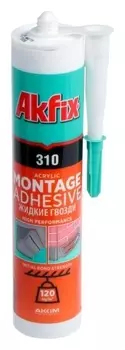 Клей Akfix 310 "Жидкие гвозди", акриловый, высокопрочный, 310 мл