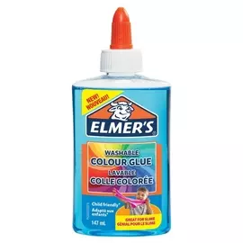 Клей для слаймов Elmers цветной полупрозрачный синий 147 мл, 2109485
