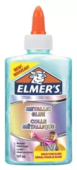Клей для слаймов Elmers металлизированный голубой 147 мл, 2109503