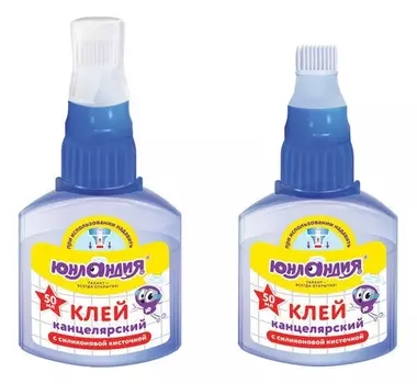 Клей канцелярский с силиконовой кисточкой