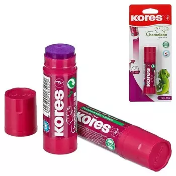 Клей-карандаш 15г Kores Chameleon (Исчезающий цвет) 16511
