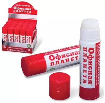 Клей-карандаш офисная планета, 15 г, 222013