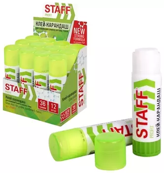 Клей-карандаш усиленный Staff Profit, 36 г, Pvp-основа, 228663