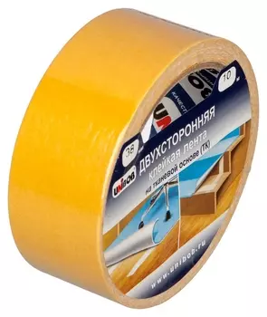 Клейкая лента двухсторонняя Unibob 38мм х 10м (Ткань)