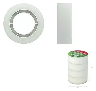 Клейкая лента Erich Krause Invisible, невидимая, 18 мм х 20 м (Цена за 1 шт)