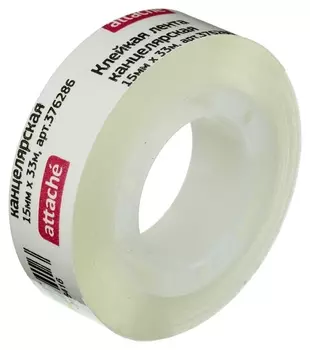 Клейкая лента канцелярская Attache 15х33 п/в
