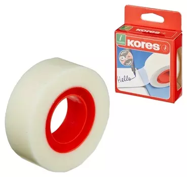 Клейкая лента канцелярская Kores 19х33 невидимая 53319