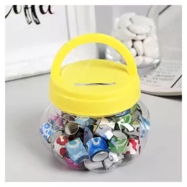 Клейкая лента пластик в банке "Блеск" (Набор 40 шт) 1,2 смх1 м 7,5х8,5х8,5 см