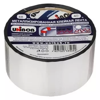 Клейкая лента Unibob металлизированная, 48 мм х 40 м