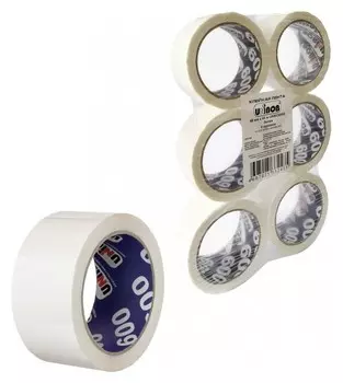 Клейкая лента упаковочная 48мм х 66м, белая 45мкм (6шт в уп.)