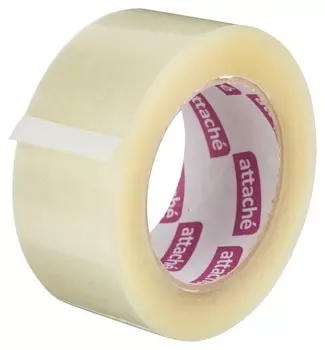 Клейкая лента упаковочная Attache 48мм х 132м 45мкм прозрачная