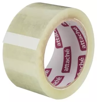 Клейкая лента упаковочная Attache 50мм х 66м 50мкм прозрачная