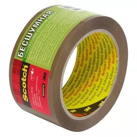 Клейкая лента упаковочная Scotch бесшумная, коричневая, 48мм х50 м