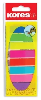 Клейкие закладки пласт. 8цв.по 25л. Film на линейке Kores 45120