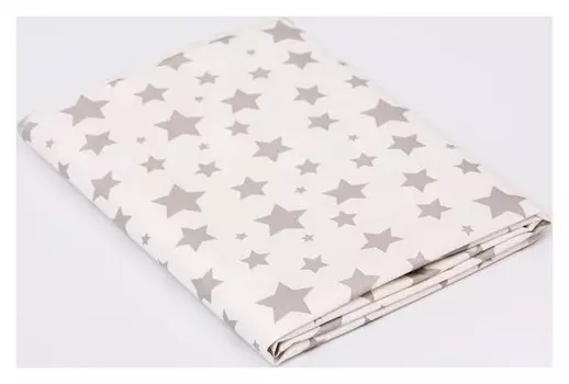 Клеёнка-наматрасник с резинками-держателями, с рисунком "Серые звезды"