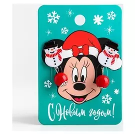 Клипсы детские новогодние"Снеговики"