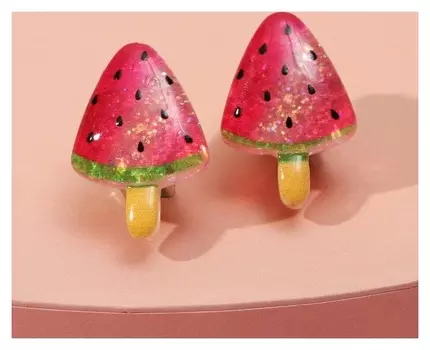 Клипсы детские "Выбражулька" арбуз-эскимо, цветные
