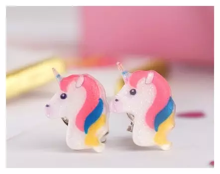 Клипсы детские "Выбражулька" единороги, цветные