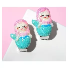 Клипсы детские "Выбражулька" русалка, цветные