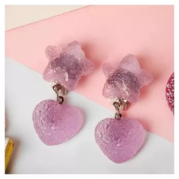 Клипсы детские "Выбражулька" звёздные сердечки