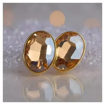 Клипсы "Вечеринка" овалы, цвет золото