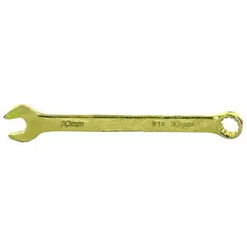 Ключ комбинированный, 10 мм, желтый цинк