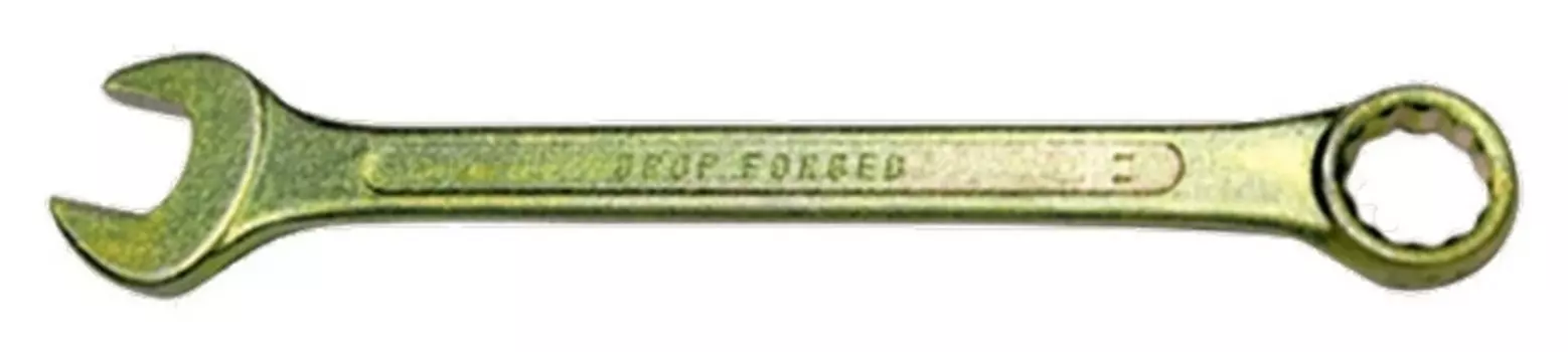 Ключ комбинированный, 15 мм, желтый цинк