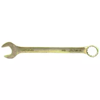 Ключ комбинированный, 30 мм, желтый цинк